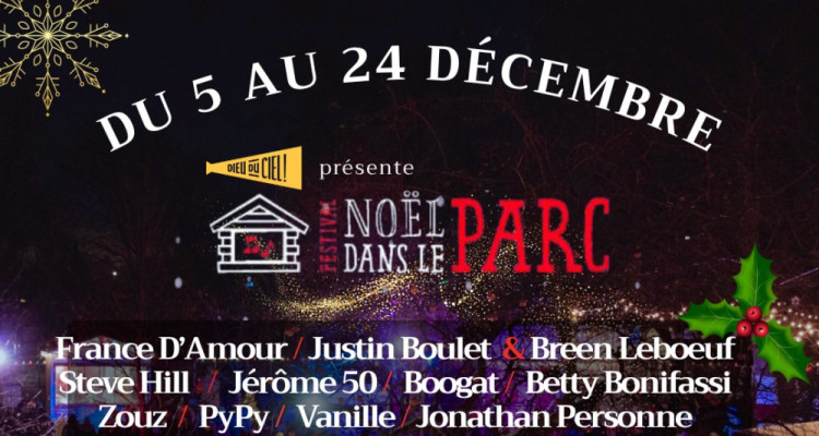 Noël dans le Parc 2025 dévoile sa programmation avec France D’Amour, Jérôme 50, Boogát, et plus