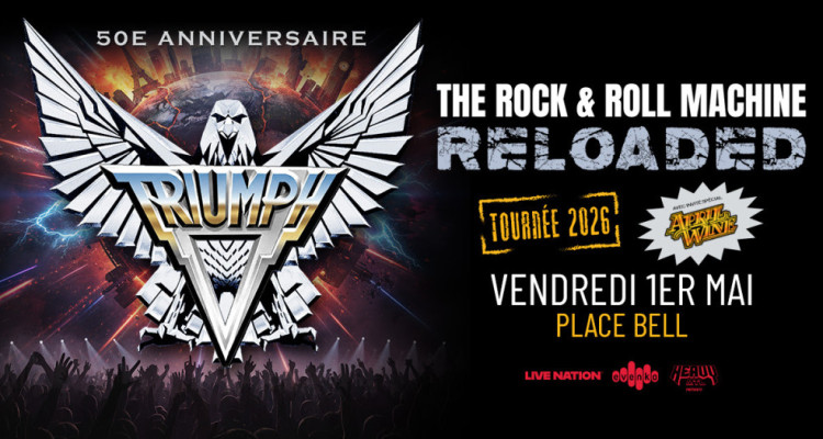 Triumph effectuera sa première tournée en 30 ans avec un arrêt à la Place Bell en mai 2026