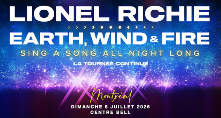 Lionel Richie et Earth, Wind & Fire à Montréal en juillet 2026 pour leur tournée «Sing A Song All Night Long»