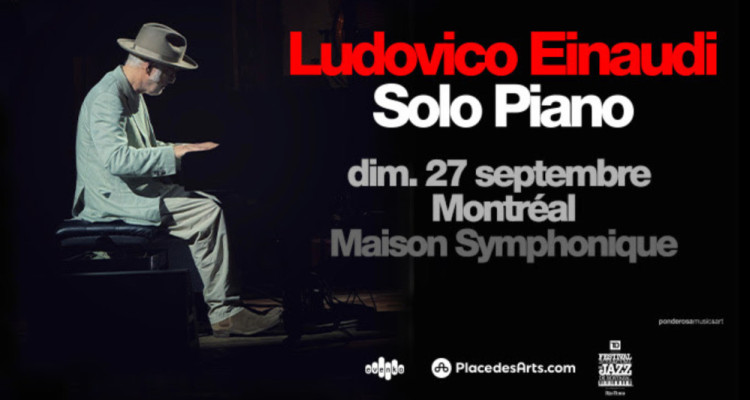 Le concert «Solo Piano» de Ludovico Einaudi à la Maison symphonique en septembre 2026