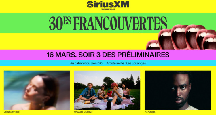 Francouvertes 2026 | Portraits éclairs de Charlie Rivard, Chaude Chaleur et Komēdza