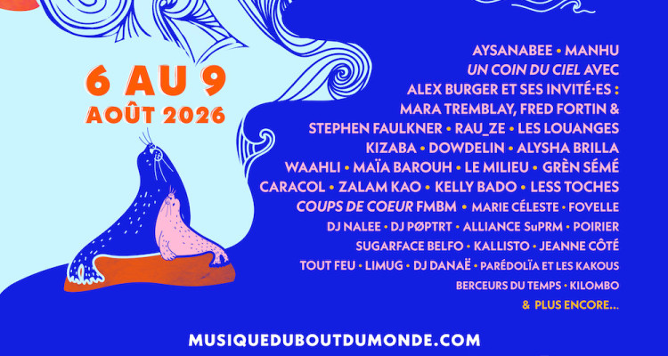 Festival Musique du Bout du Monde 2026 | Aysanabee, Caracol, Les Louanges, Less Toches et plus