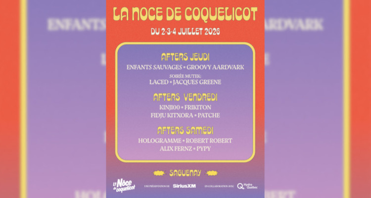 La Noce 2026 | Une quinzaine d’artistes présentés en afters