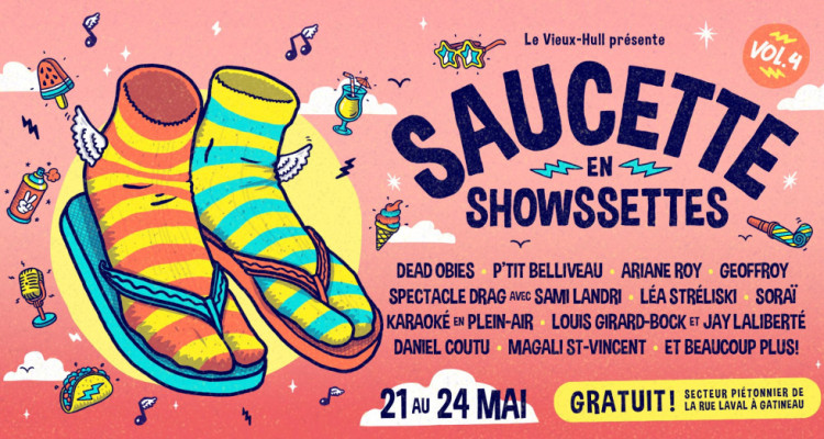 Saucette en Showssettes Vol.4 : une nouvelle édition gratuite avec Dead Obies, P’tit Belliveau, Ariane Roy, et plus