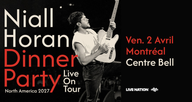 Niall Horan sera de passage au Centre Bell en avril 2027 avec sa tournée «Dinner Party Live On Tour»