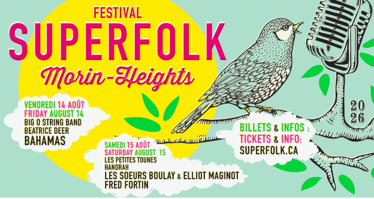 CONCOURS | Tentez de gagner 1 paire de billets pour le Festival SuperFolk Morin-Heights