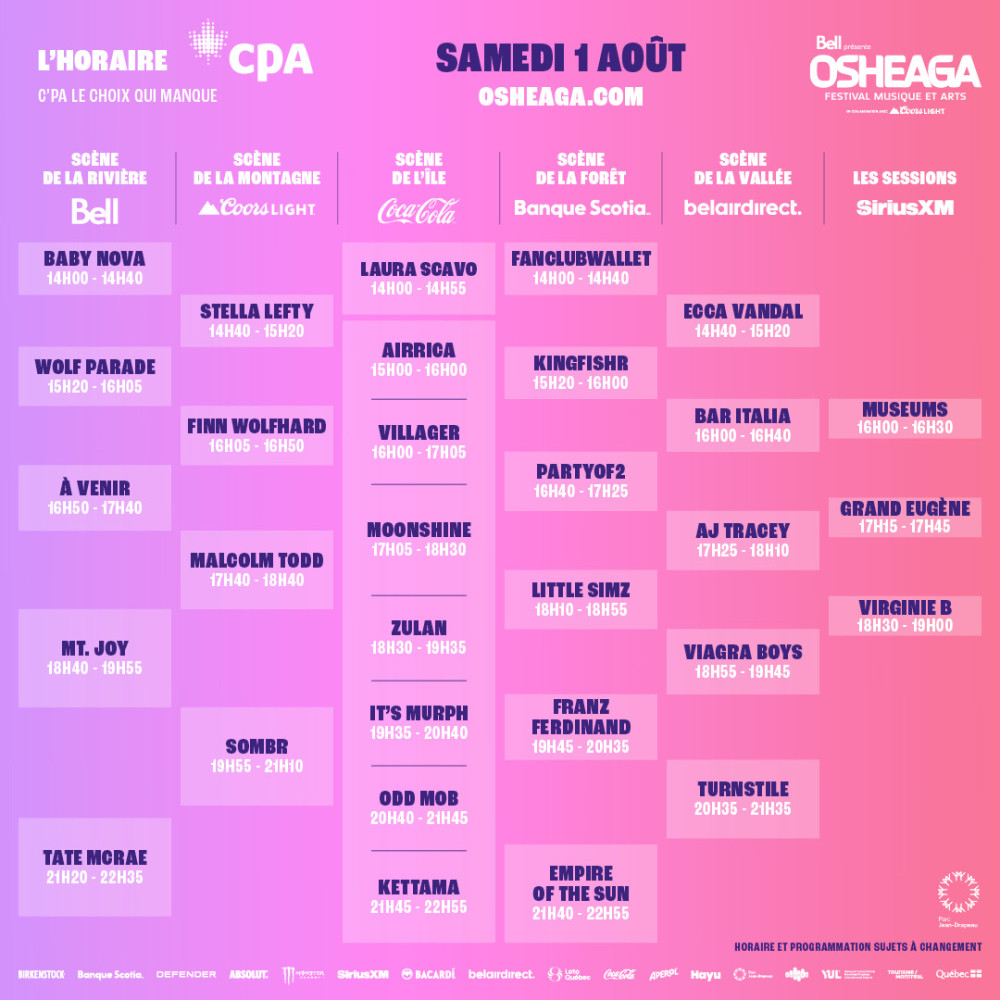 OSHEAGA 2026 | Qui voir ? Nos suggestions d’artistes à voir avant les têtes d’affiche