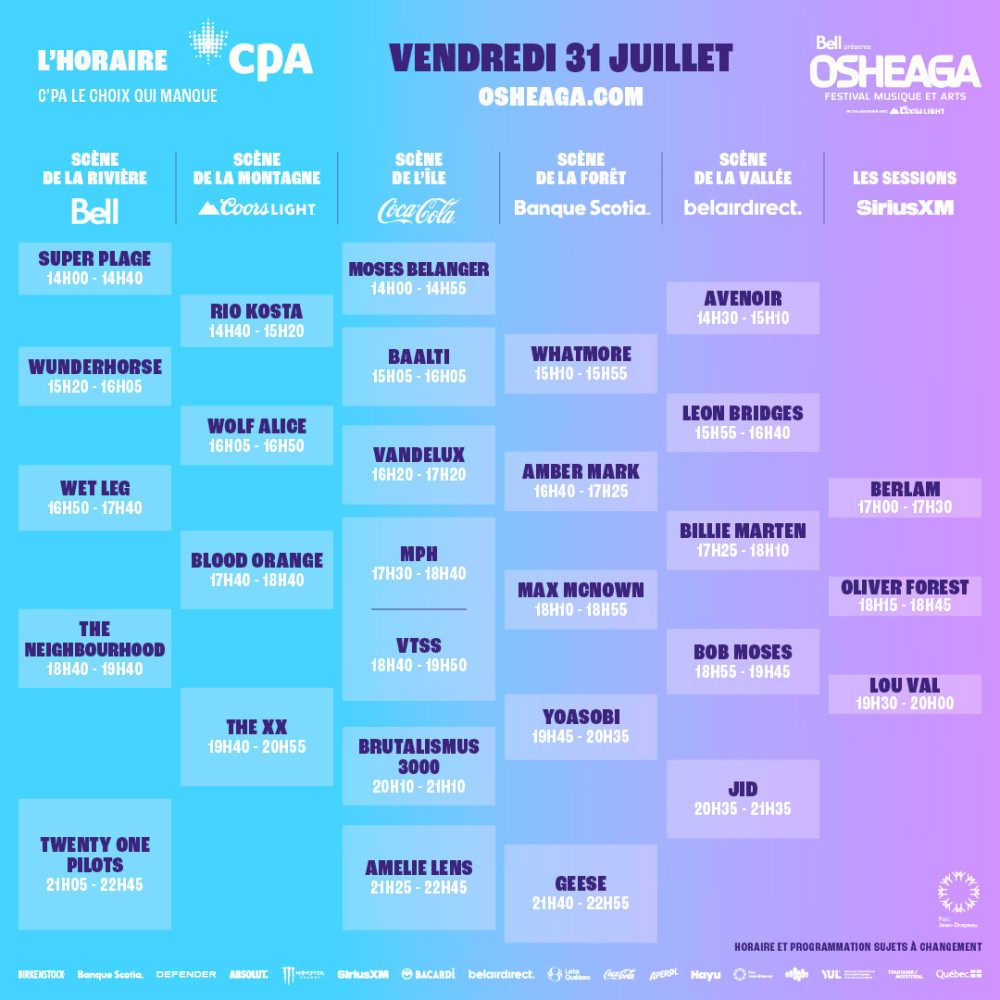 OSHEAGA 2026 | Qui voir ? Nos suggestions d’artistes à voir avant les têtes d’affiche