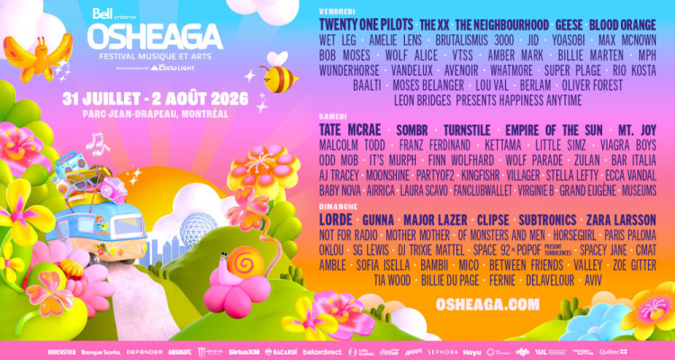 OSHEAGA 2026 | Nos suggestions d’artistes à voir avant les têtes d’affiche pour chaque journée